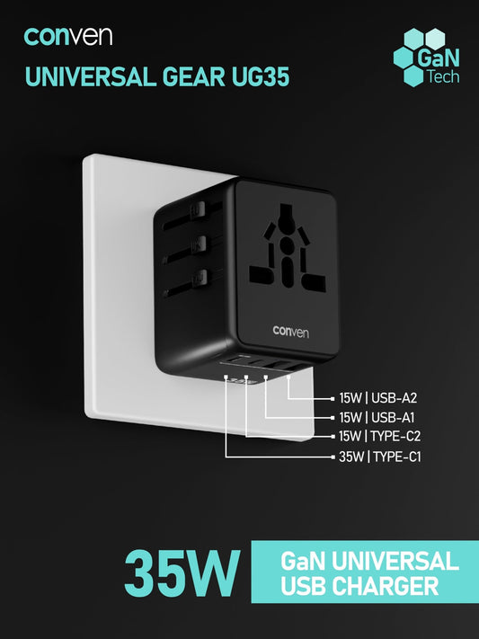 CONVEN UG35 35W Gan UNIVERSAL ADAPTOR - CONVEN