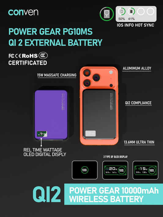 CONVEN PG10MS 10000mAh External Battery - CONVEN