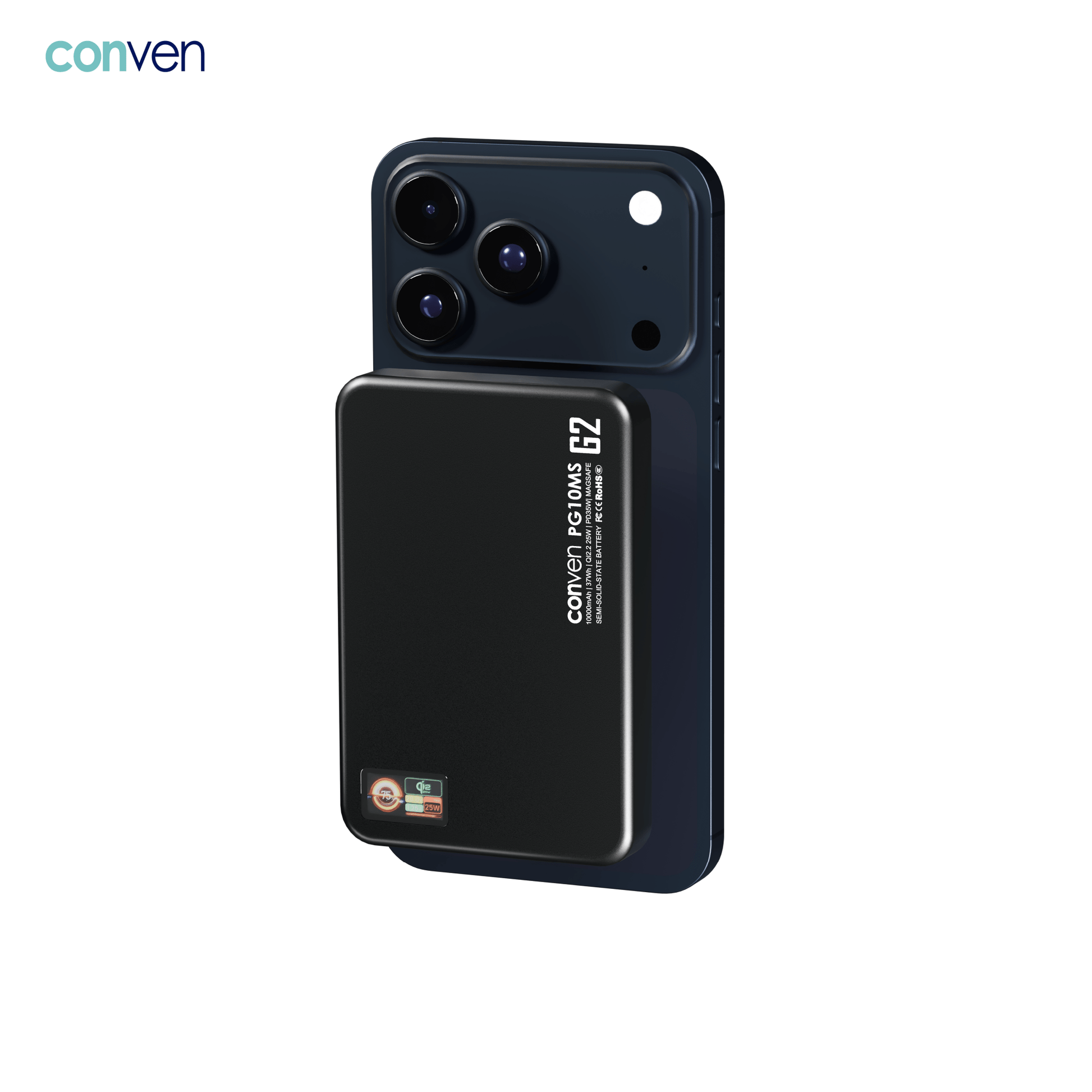 CONVEN PG10MS - G2 10000mAh QI 2.2 25W Wireless Battery - CONVEN