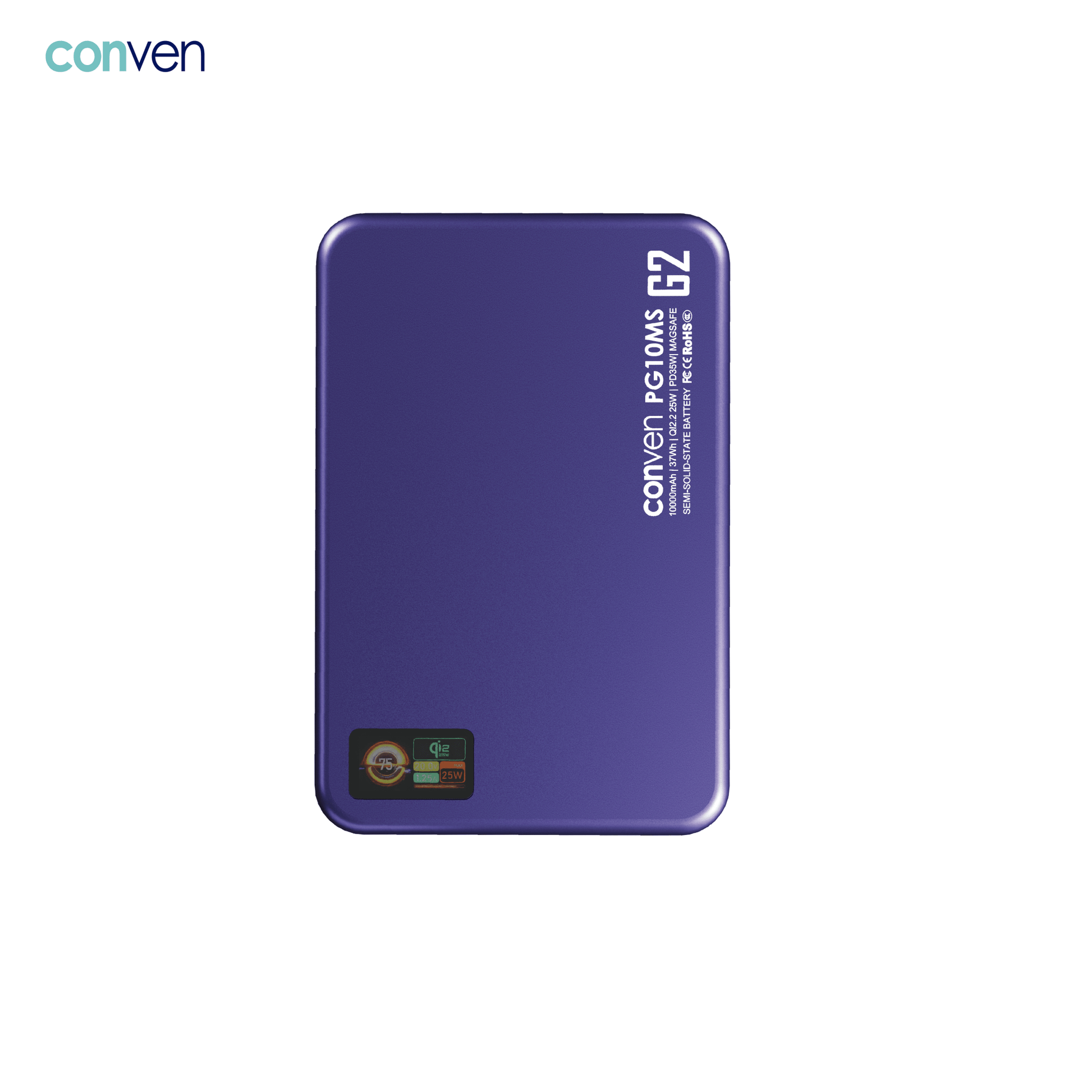 CONVEN PG10MS - G2 10000mAh QI 2.2 25W Wireless Battery - CONVEN