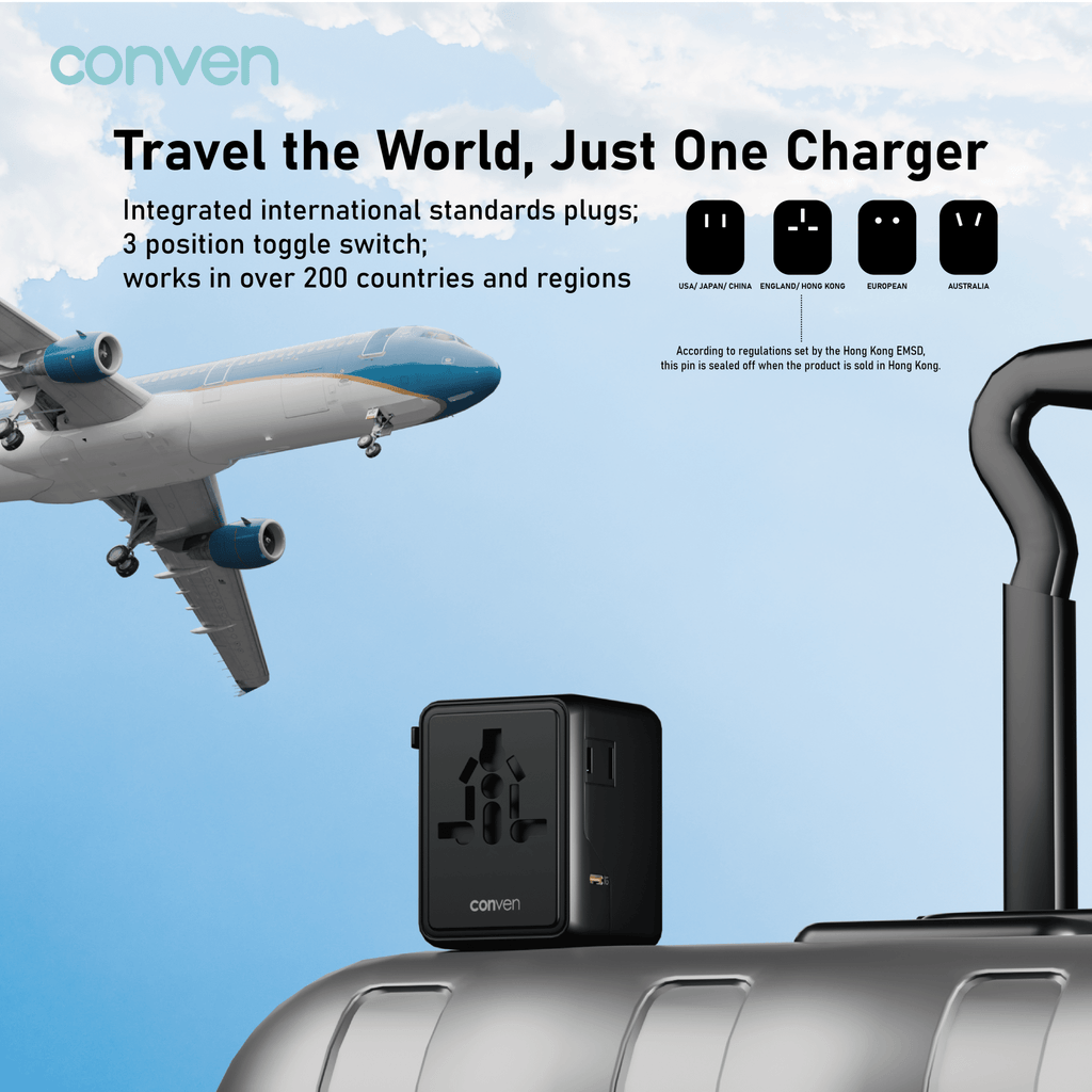 CONVEN UG100-G2 100W Gan UNIVERSAL POWER ADAPTOR & CHARGER - CONVEN
