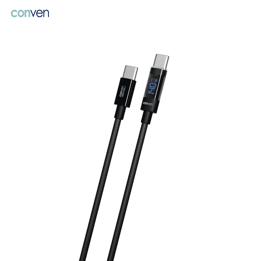 USB Type - C 140W PD 3.1 LED Display Quick Charge Cable - CONVEN