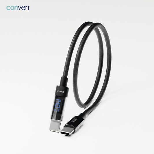 USB Type - C 140W PD 3.1 LED Display Quick Charge Cable - CONVEN